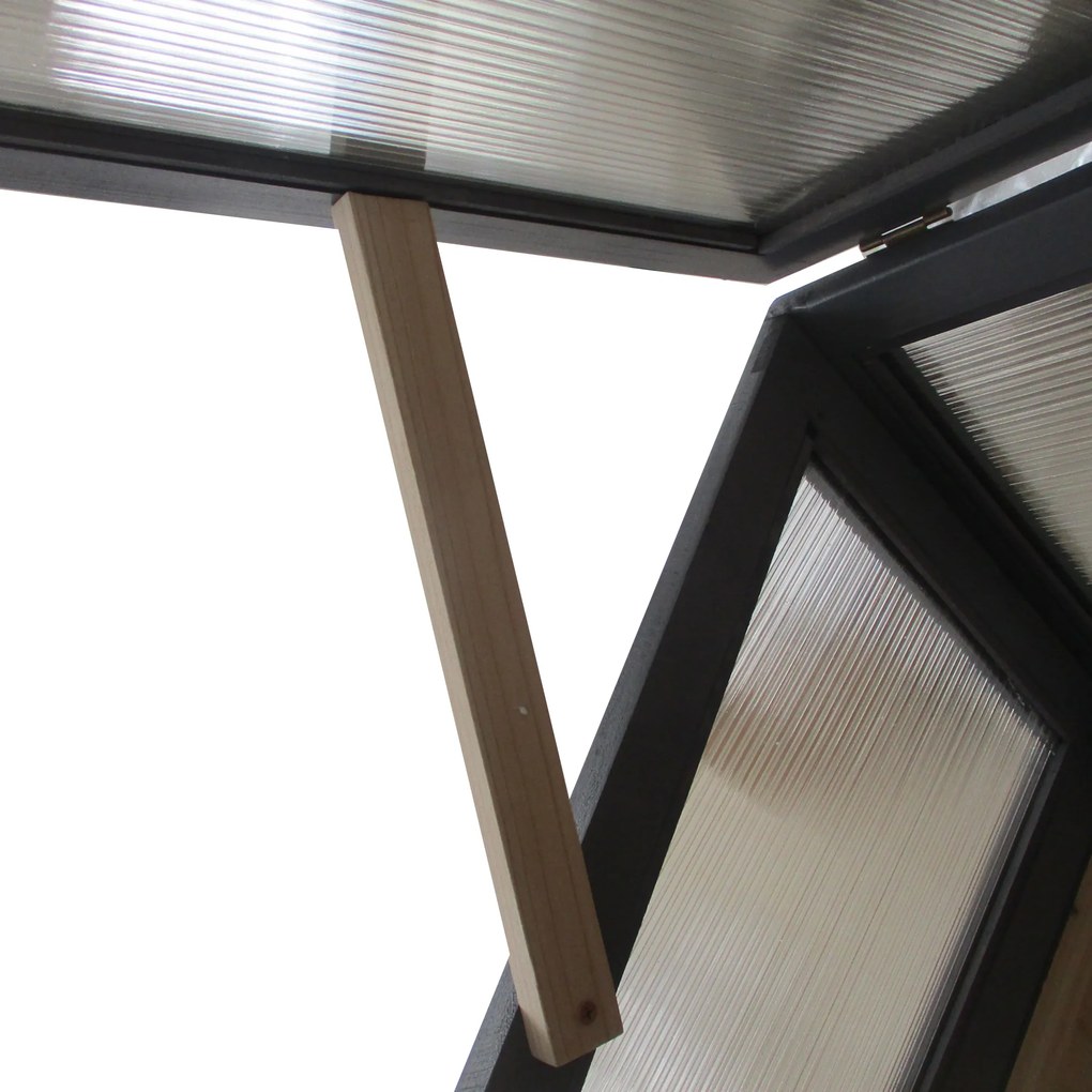 Outsunny Pat inalt din lemn cu sera 2 in 1, Gradina de roșii, Grădină de legume, Pat de plante aromatice, Parcare pentru grădină și terasă din policarbonat, Gri 120 x 54 x 112/122 cm | Aosom Romania