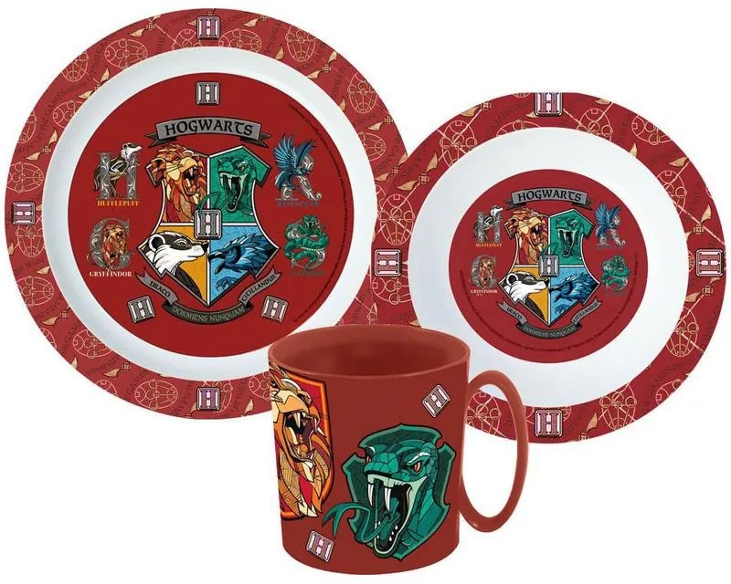 Harry Potter set de masă, set de plastic micro cu cană 350 ml