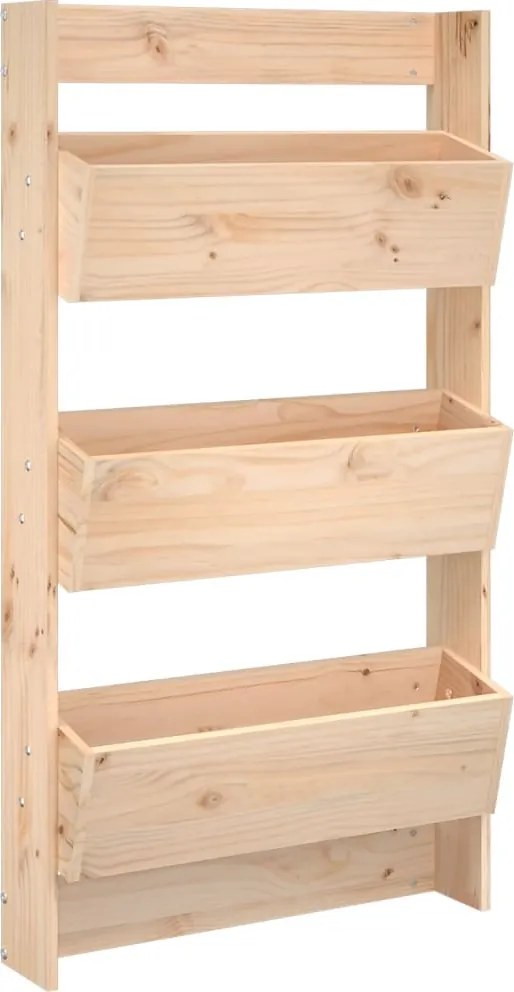 vidaXL Jardinieră de perete cu 3 niveluri 60x18,5x110 cm lemn pin