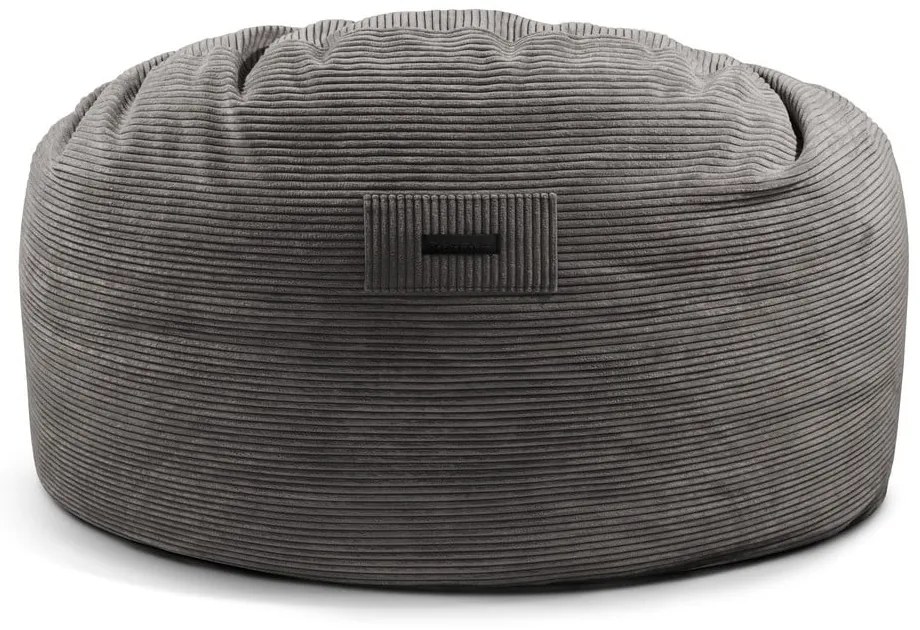 Fotoliu bean bag verde cu tapițerie din catifea reiată Om 135 – SLOWDOWN