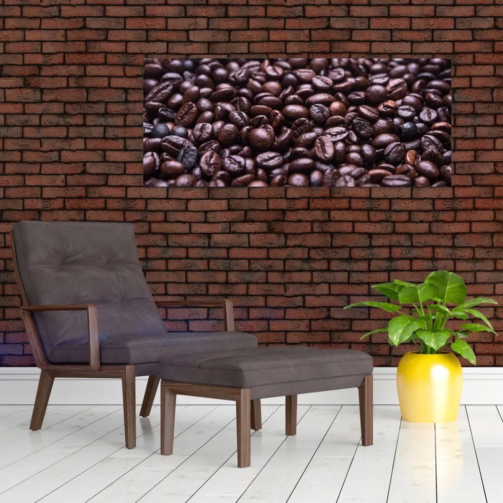 Tablou cu boabe de cafea (120x50 cm)