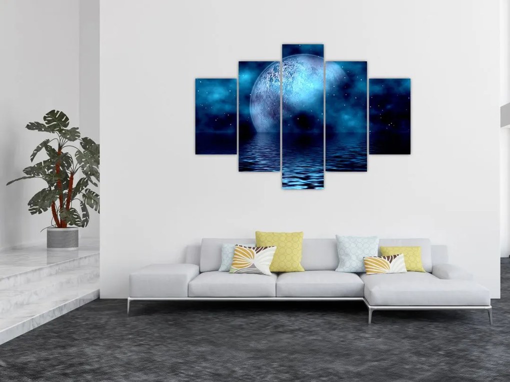 Tablou Luna deasupra mării (150x105 cm)