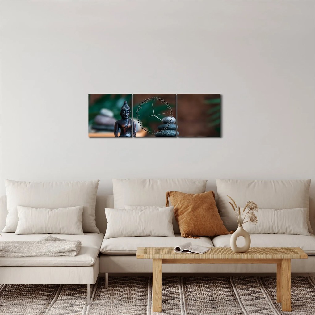 Tablou - Echilibru (cu ceas) (90x30 cm)
