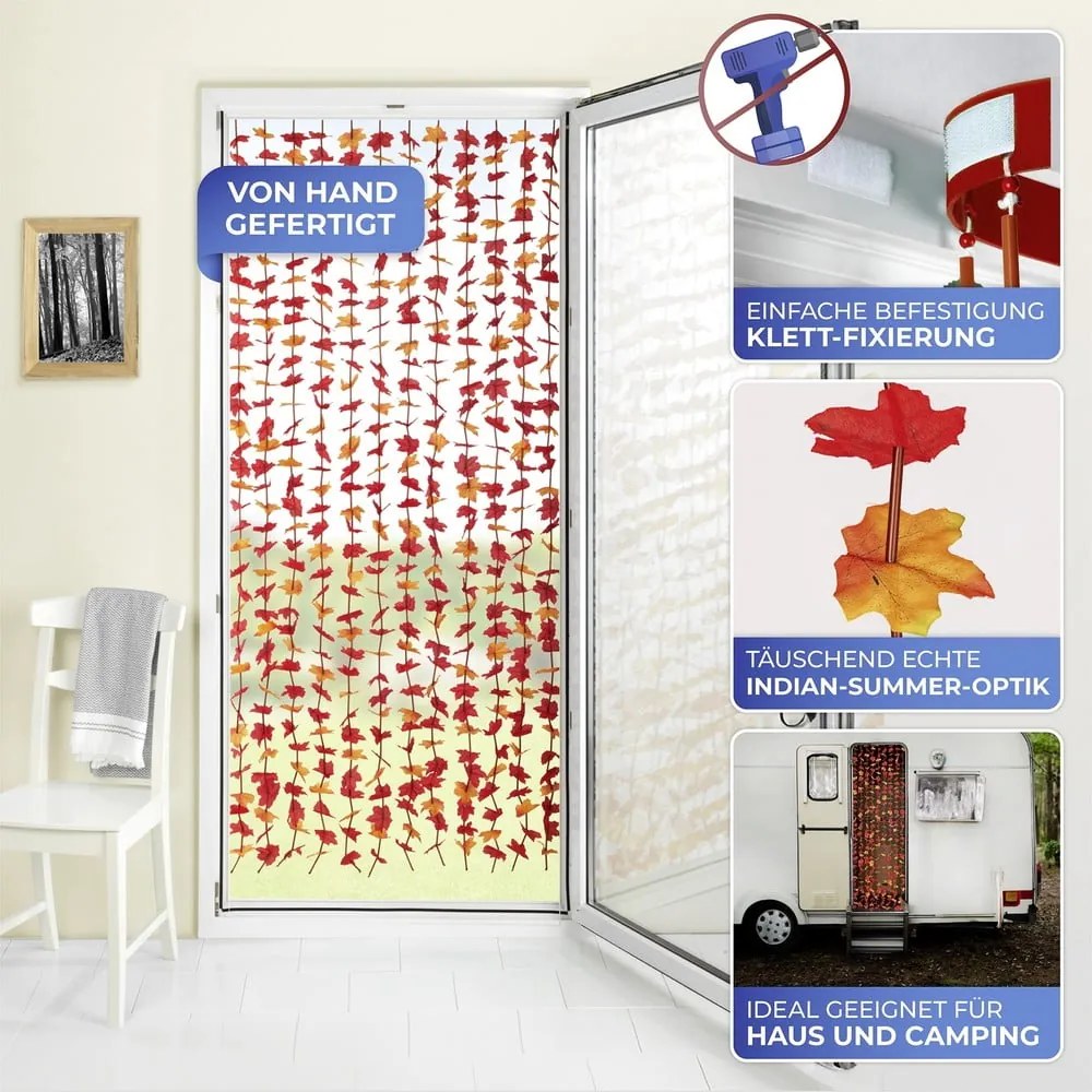 Draperie roșie 90x190 cm cu prindere la ușă Indian Summer – Maximex