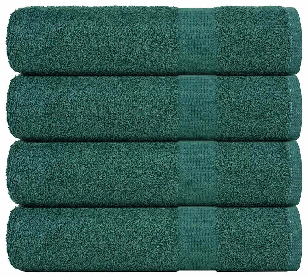 vidaXL Prosoape de duș 4 buc Verde 70x140 cm 360 g/m² 100% bumbac