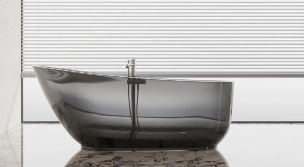 Cada Freestanding Onyx Translucent 150, Ovală, Transparentă, 150 cm