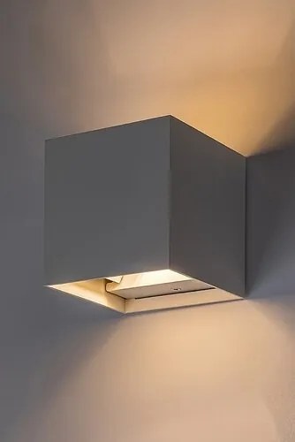 Aplica de perete iluminat exterior ambiental IP54 Solin alba