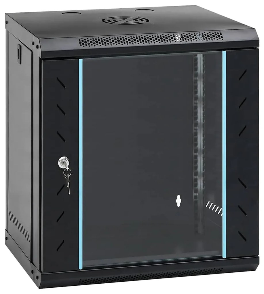 vidaXL Dulap de rețea cu depozitare Negru 53 x 45 x 60 cm Oțel