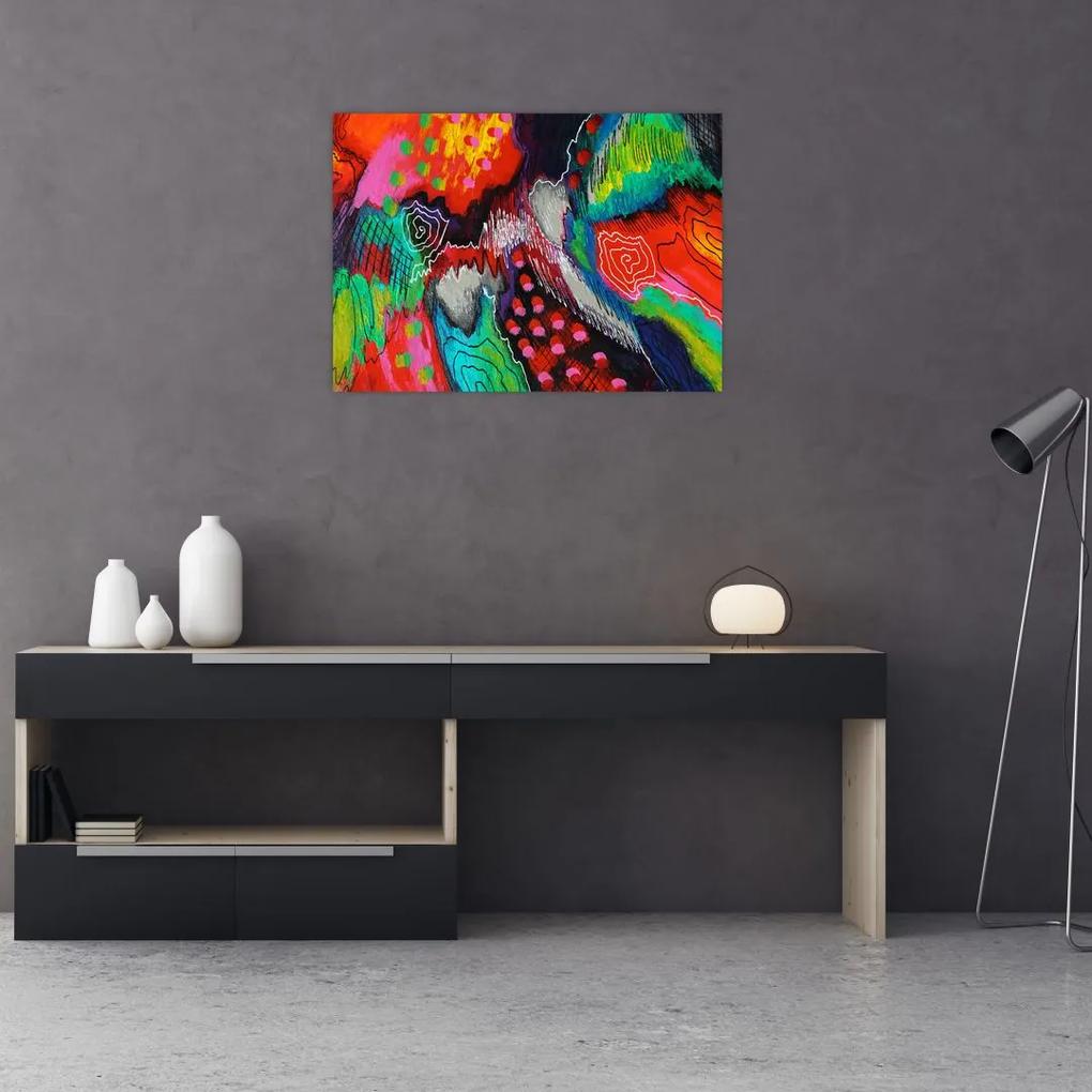 Tablou abstract - culori (70x50 cm), în 40 de alte dimensiuni noi