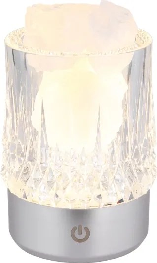 Globo 21044S - Lampă de birou LED LIZZY cu control tactil LED/1W/5V 3000K 1200 mAh argintie