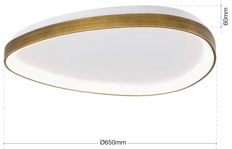 Plafoniera LED design modern slim CHARLIE patina D-65cm