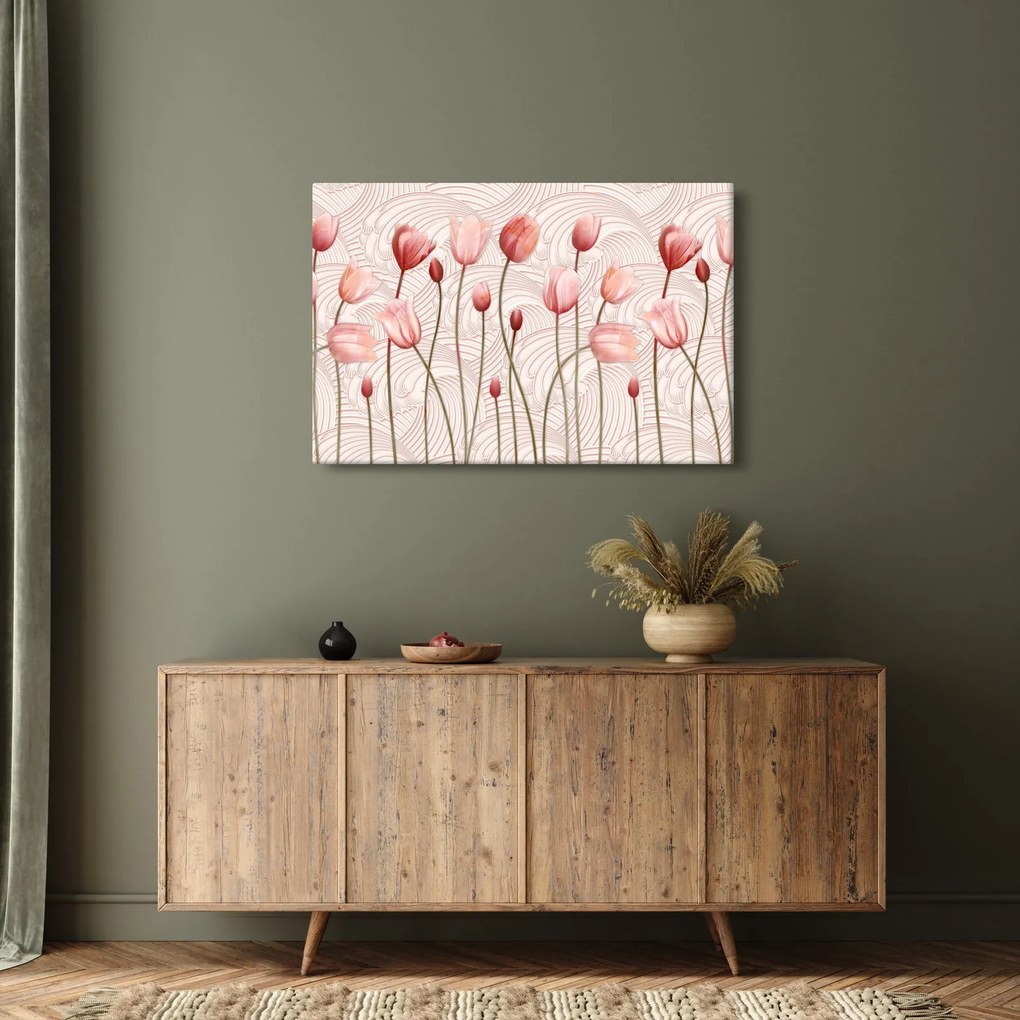 Tablou - Lalele roz (90x60 cm)