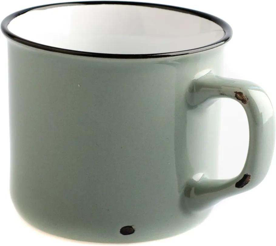 Cană din ceramică Dakls Story Time Over Tea, 230 ml, gri