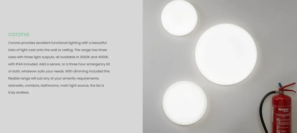 Plafoniera LED baie IP44 Corona 25w 3000k