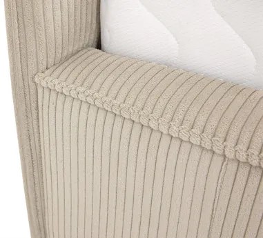 Pat de o persoană 120 cm Camtana (crem + Negru) (cu somieră) (cu sp. depozitare). 1103533