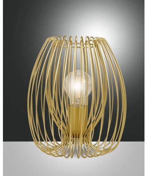 Lampă de masă CAMP 1xE27/40W/230V aurie Fabas Luce 3677-34-225
