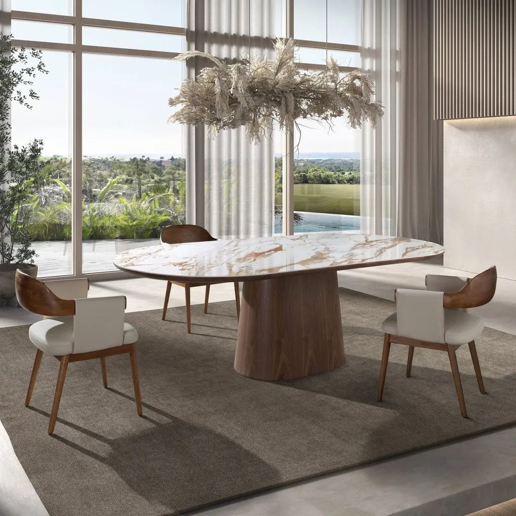 Masa marmura portelanata Walnut 240x120cm