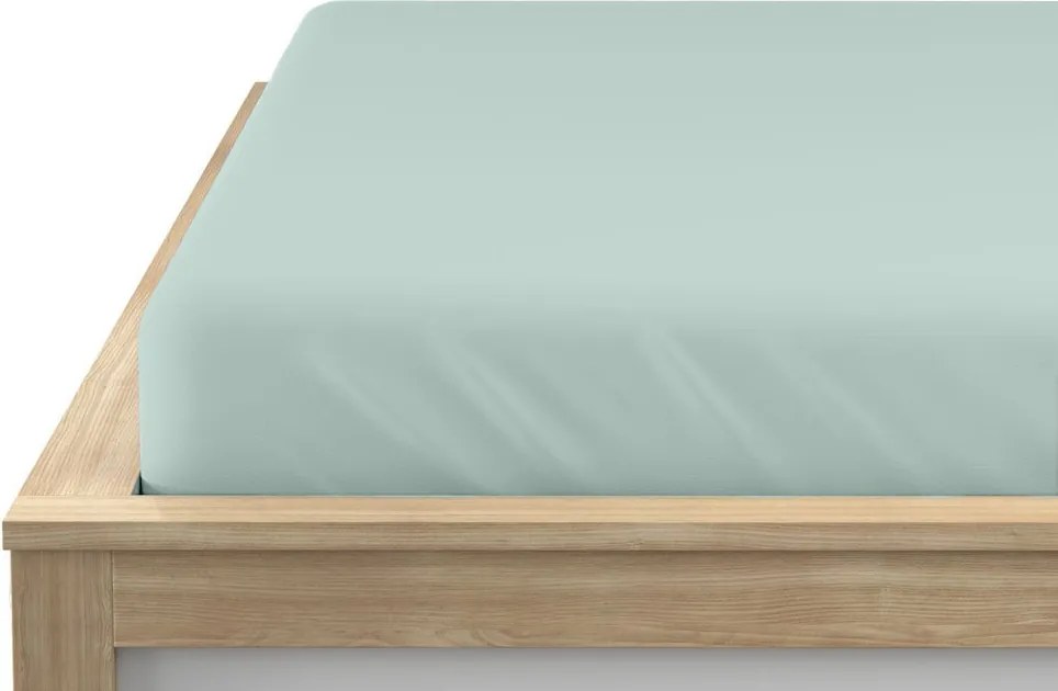 Cearsaf Jersey cu lycra albastru gheata 90 x 200 cm