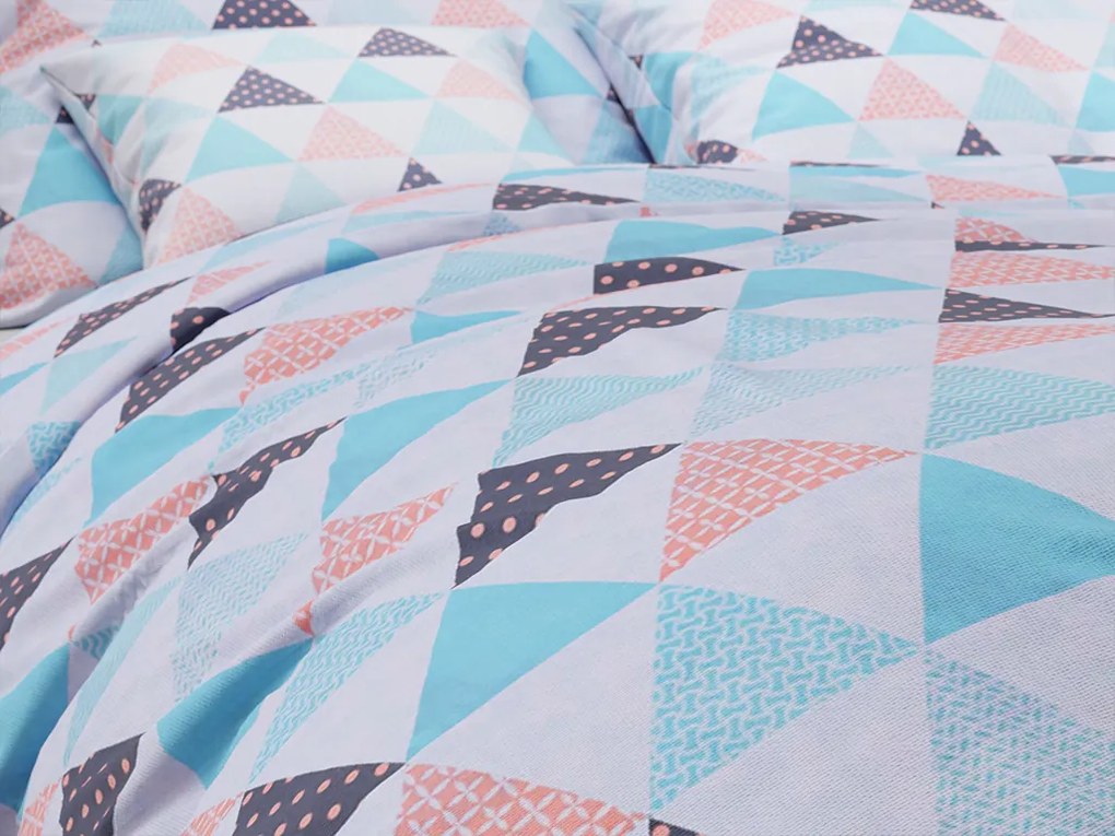 Lenjerie de pat din bumbac VELES, colorata Dimensiunile lenjeriei: 70 x 90 cm | 140 x 200 cm