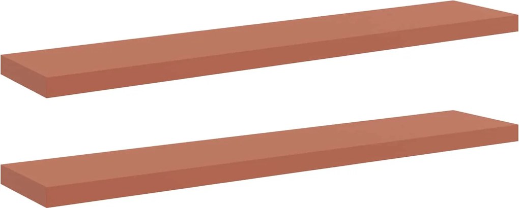 vidaXL Raft de perete 2 pcs Roșu 120 x 23,5 x 4 cm Lemn compozit
