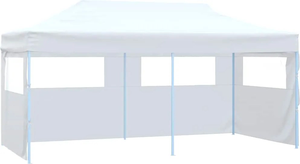 vidaXL Cort de petrecere pliabil cu 4 pereți, alb, 3 x 6 m, oțel