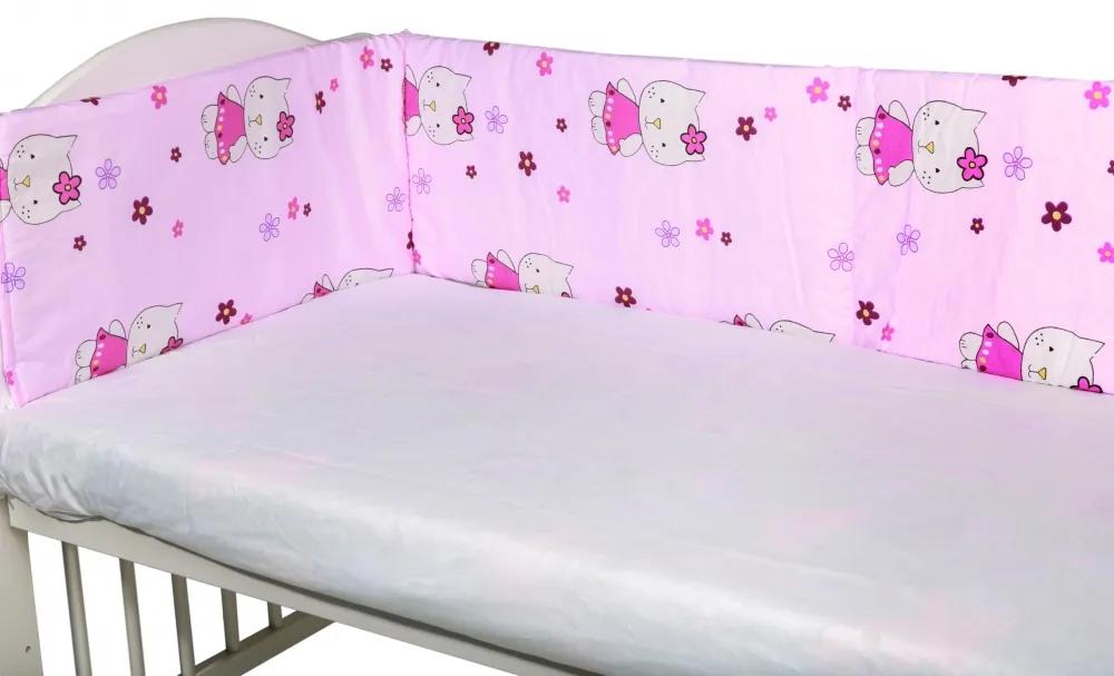 Aparatori laterale pentru pat Kitty Pink