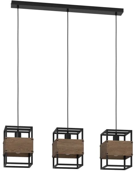 Lustră pe cablu EVESHAM 3xE27/40W/230V Eglo 43805