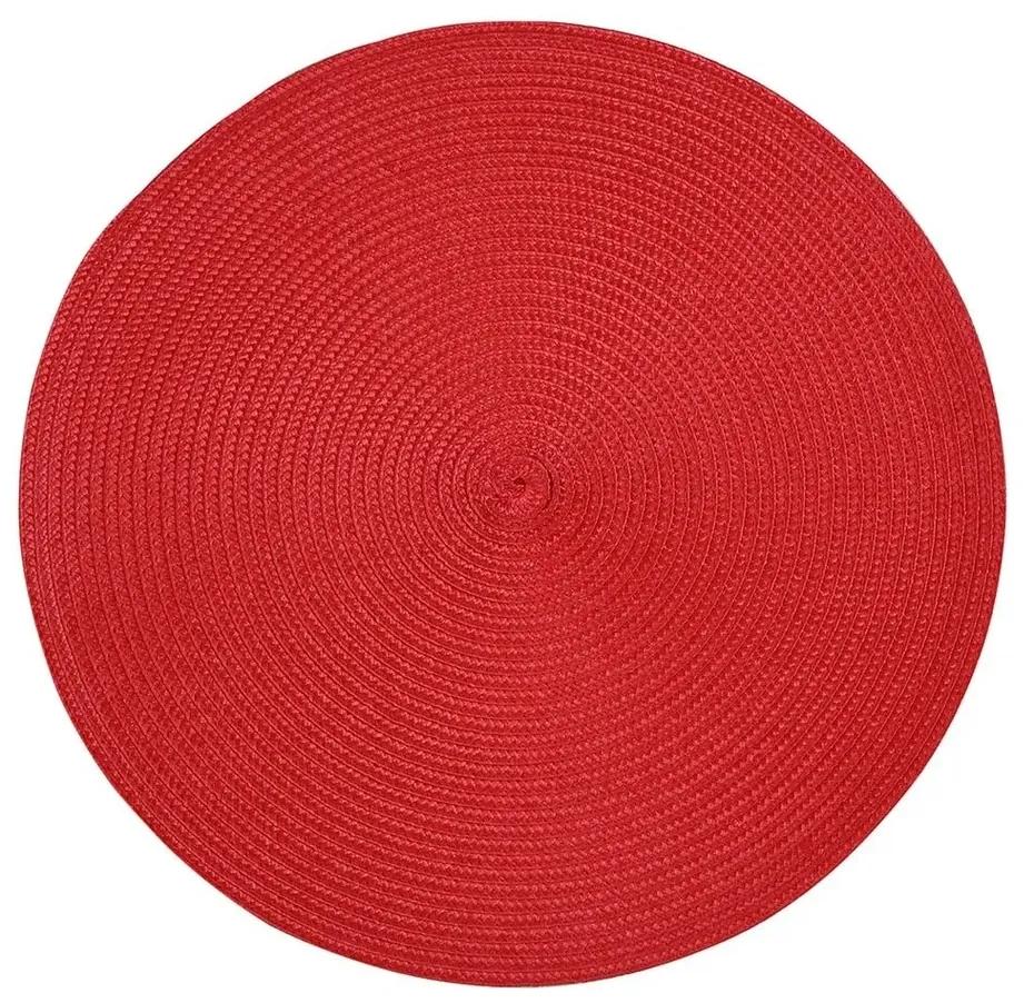 Suport de farfurie Altom Straw roșu, diametru 38 cm, set de 4