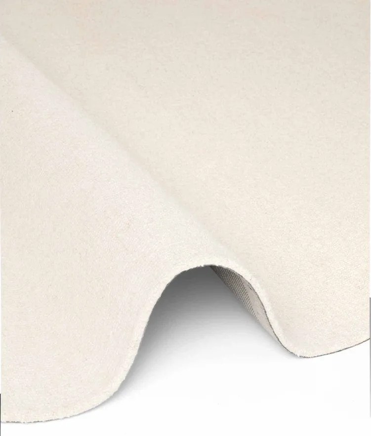 Covor crem țesut manual rotund din lână ø 200 cm Puristic Knots – Elle Decoration