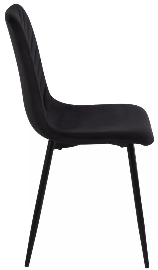 Scaun Daren velvet negru/negru Blu19