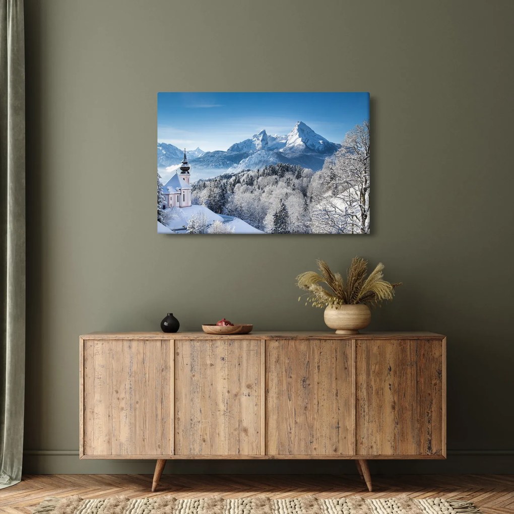 Tablou - Peisaj cu ninsoare (90x60 cm)
