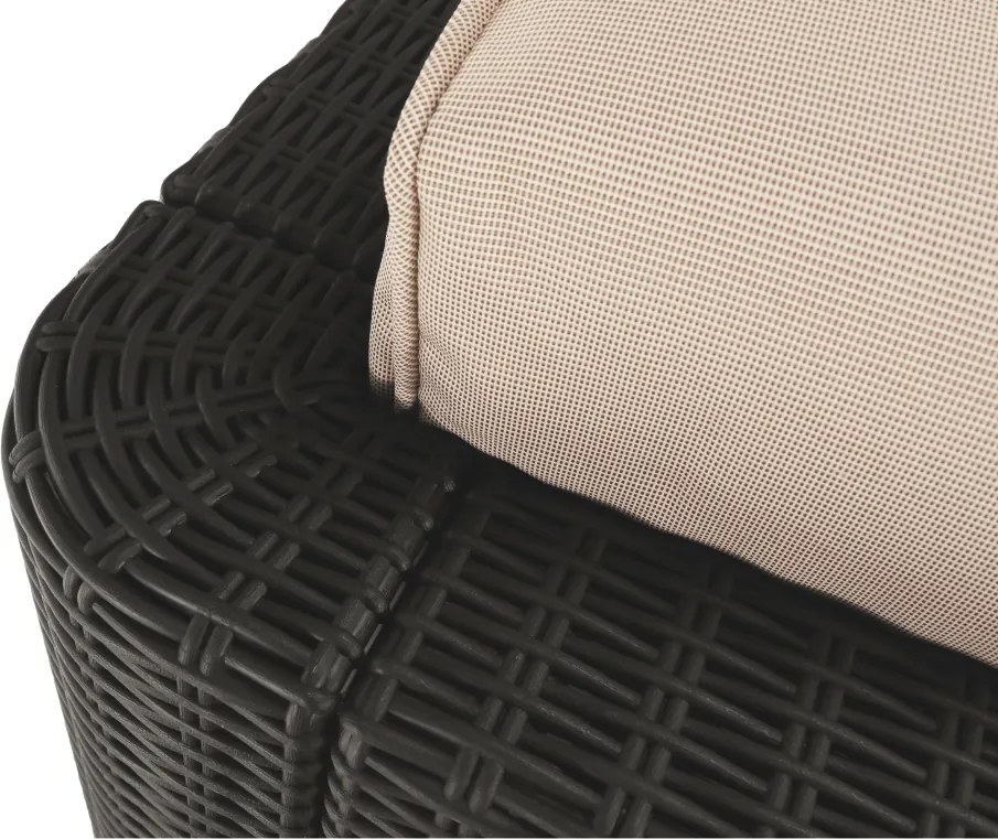 Set de grădină din rattan, 3 piese, maro/bej, RODEN