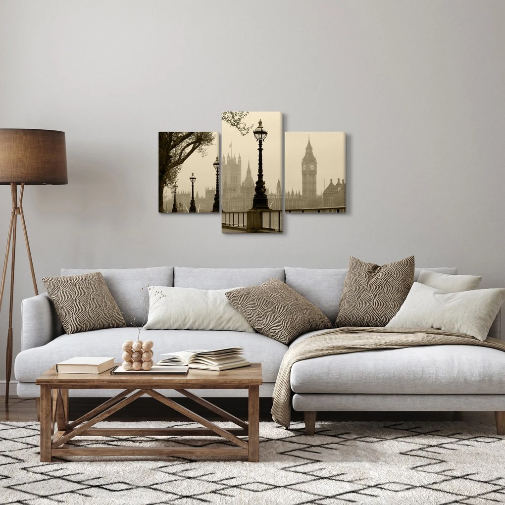 Tablou - Londra în ceață, Anglia (90x60 cm)