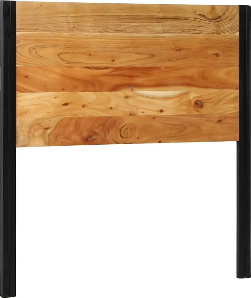 vidaXL Tăblie de pat 100 cm din lemn masiv de salcâm și fier