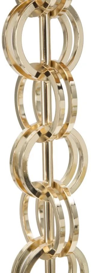 Lampadar auriu/negru din metal, Soclu E27 Max 40W, ∅ 40 cm, Rings Mauro Ferretti
