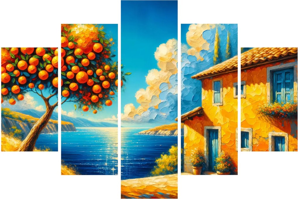 Tablou - Casă cu portocale II. (150x105 cm)