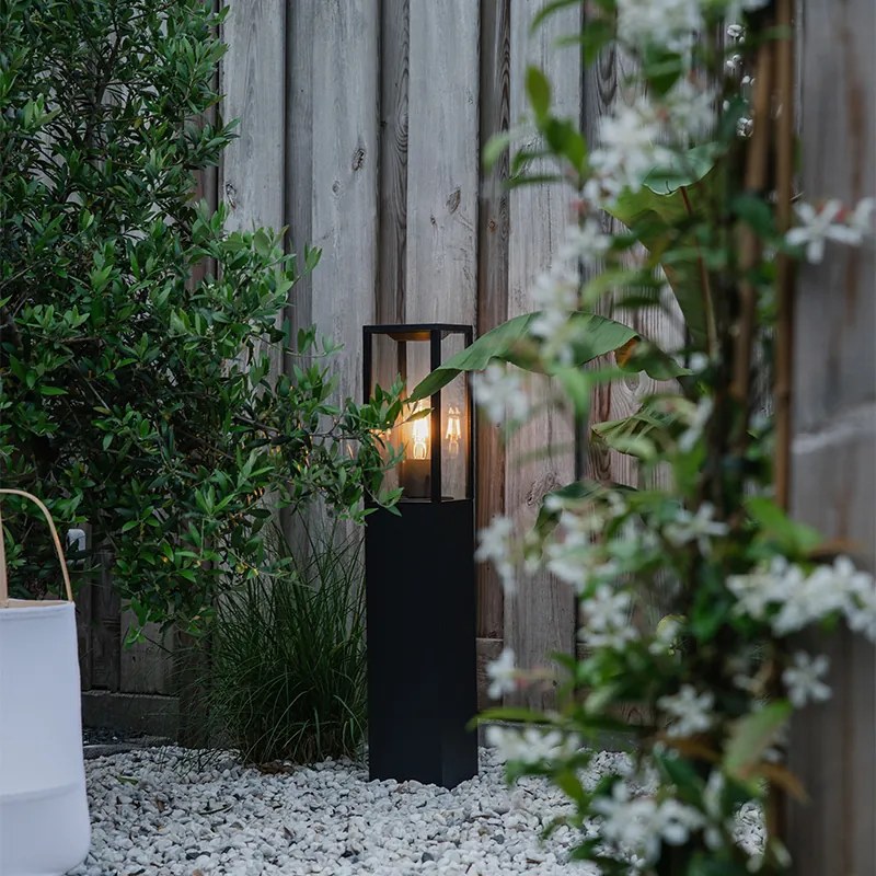 Lampă de podea industrială pentru exterior neagră 80 cm IP44 - Charlois