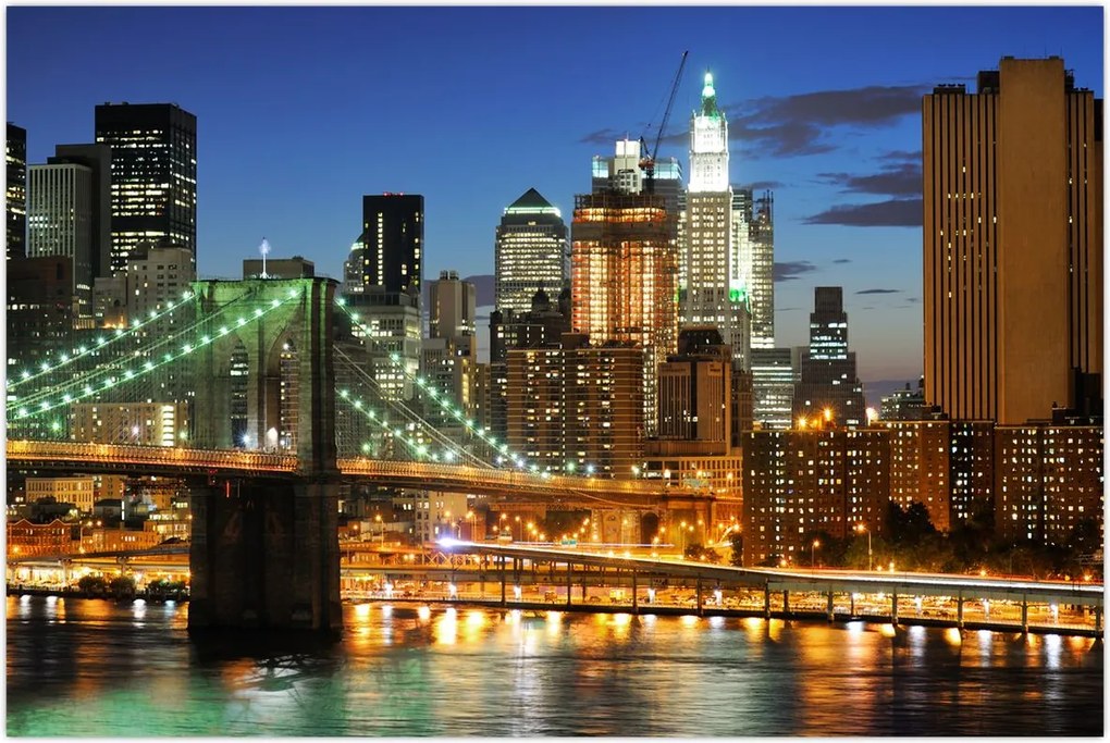 Tablou - Pod cu New York (90x60 cm)