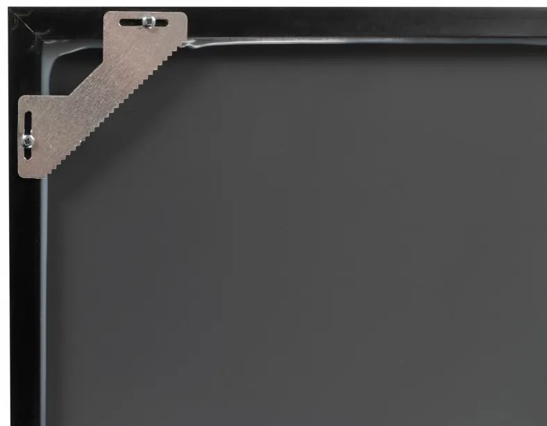Oglinda dreptunghiulara cu rama din polistiren neagra/argintie Cliff, 68cm (L) x 48cm (L) x 1.6cm (H)