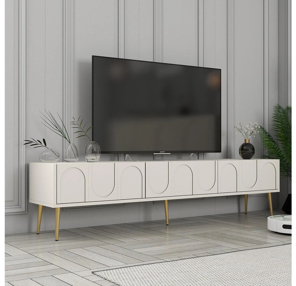 Masă TV/Dulap Bipemu 3 (crem + auriu) . 1095681