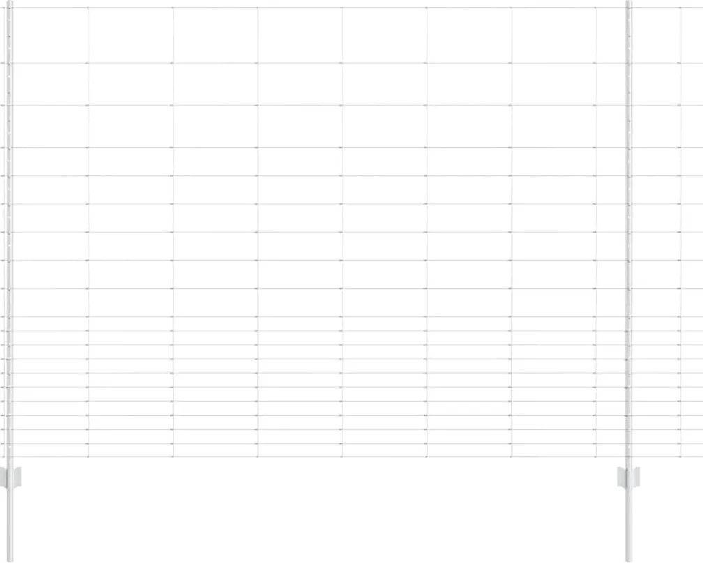 vidaXL Gard cu Stâlp Argintiu 1,6 x 25 m Oțel