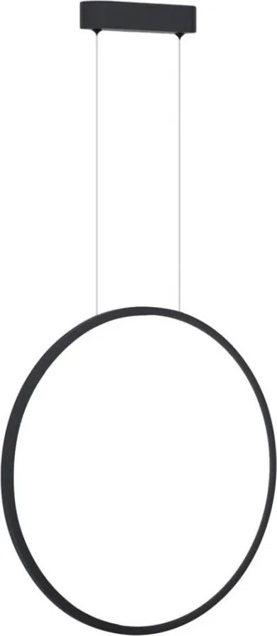 Lustră LED suspendată pe cablu SATURNO, 28W, 230V, Ø 50 cm, IP44, negru