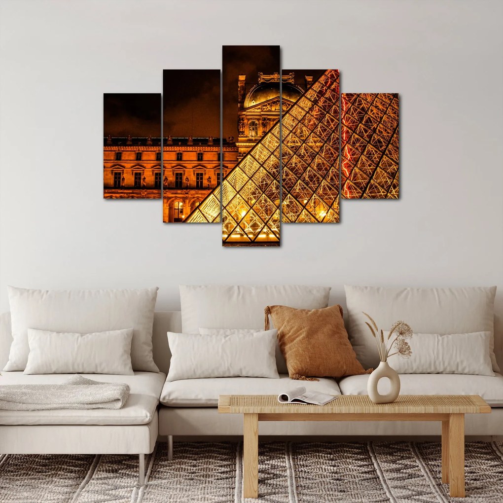 Tablou cu Louvre la Pris (150x105 cm)