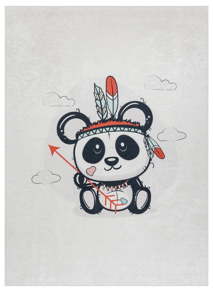 BAMBINO 1129 covor lavabil urs panda pentru copii anti-alunecare - cremă