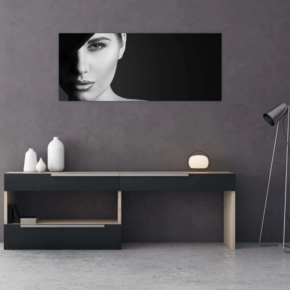 Tablou - Portretul femeii cu pălărie (120x50 cm)