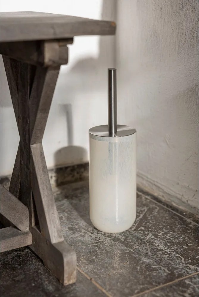 Perie de WC crem din sticlă Opal – Mette Ditmer Denmark