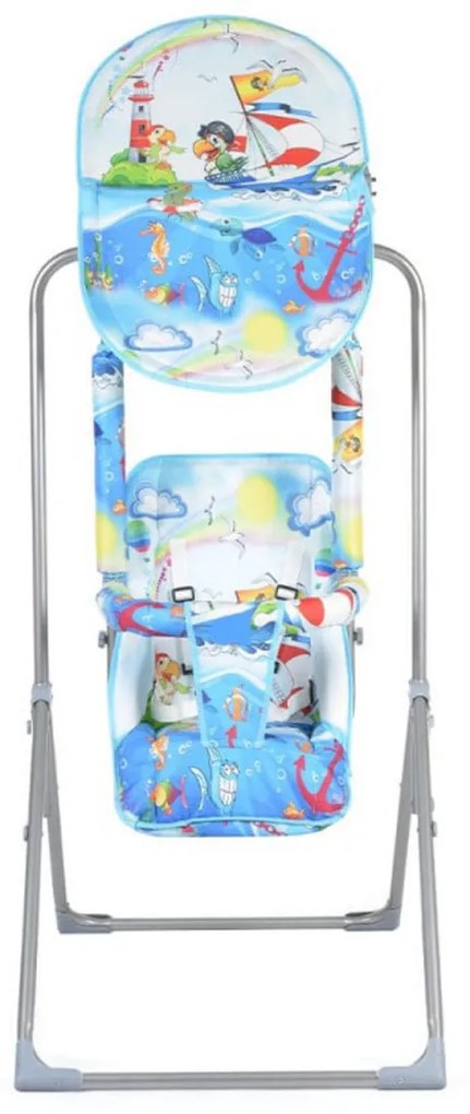 Leagan copii si bebelusi pentru interior si exterior Novokids™ Jungle Garden Swing, Cadru metalic, 0+ ani, Sezut reglabil in 3 trepte, Pozitie somn,