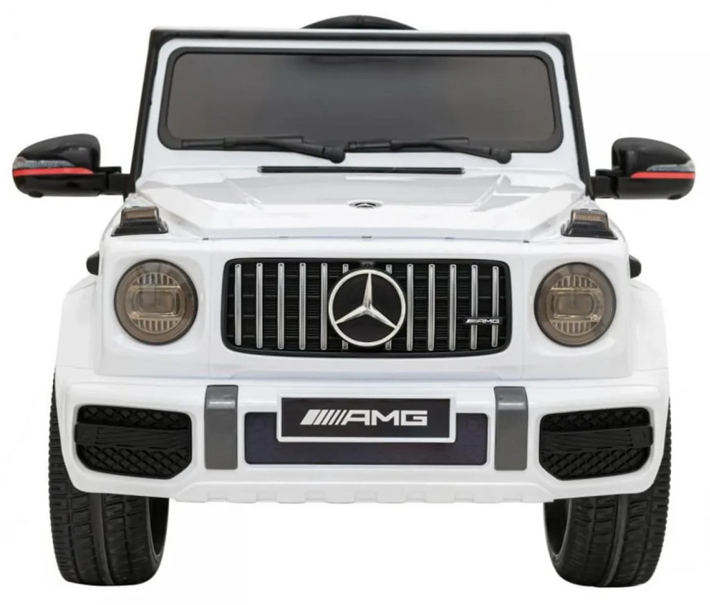 Masinuta Electrica cu acumulator pentru copii NOVOKIDS™ Mercedes G63 AMG , Roti din Cauciuc EVA, Melodii si USB , 3-8 ani , usi cu deschidere ,