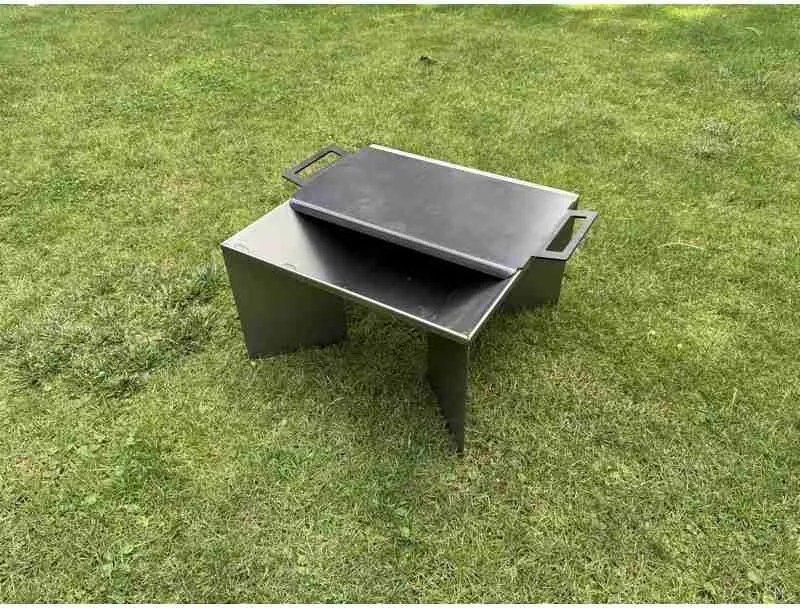 Placă pentru grătar pentru foc de grădină 62 x 30 x 3 cm, oțel CORGARDEN 1073