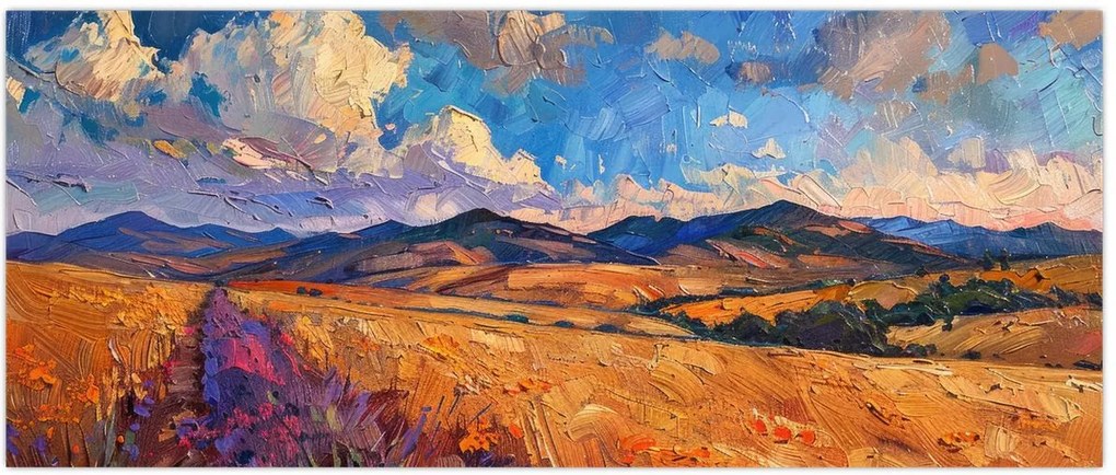 Tablou - Pictură în ulei de peisaj (120x50 cm)